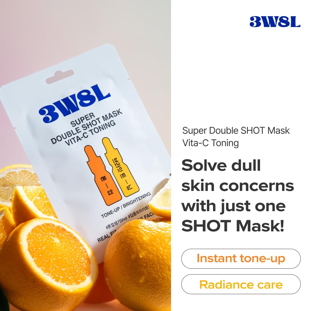 3W8L Super Double Shot Mask Vita‑C Toning