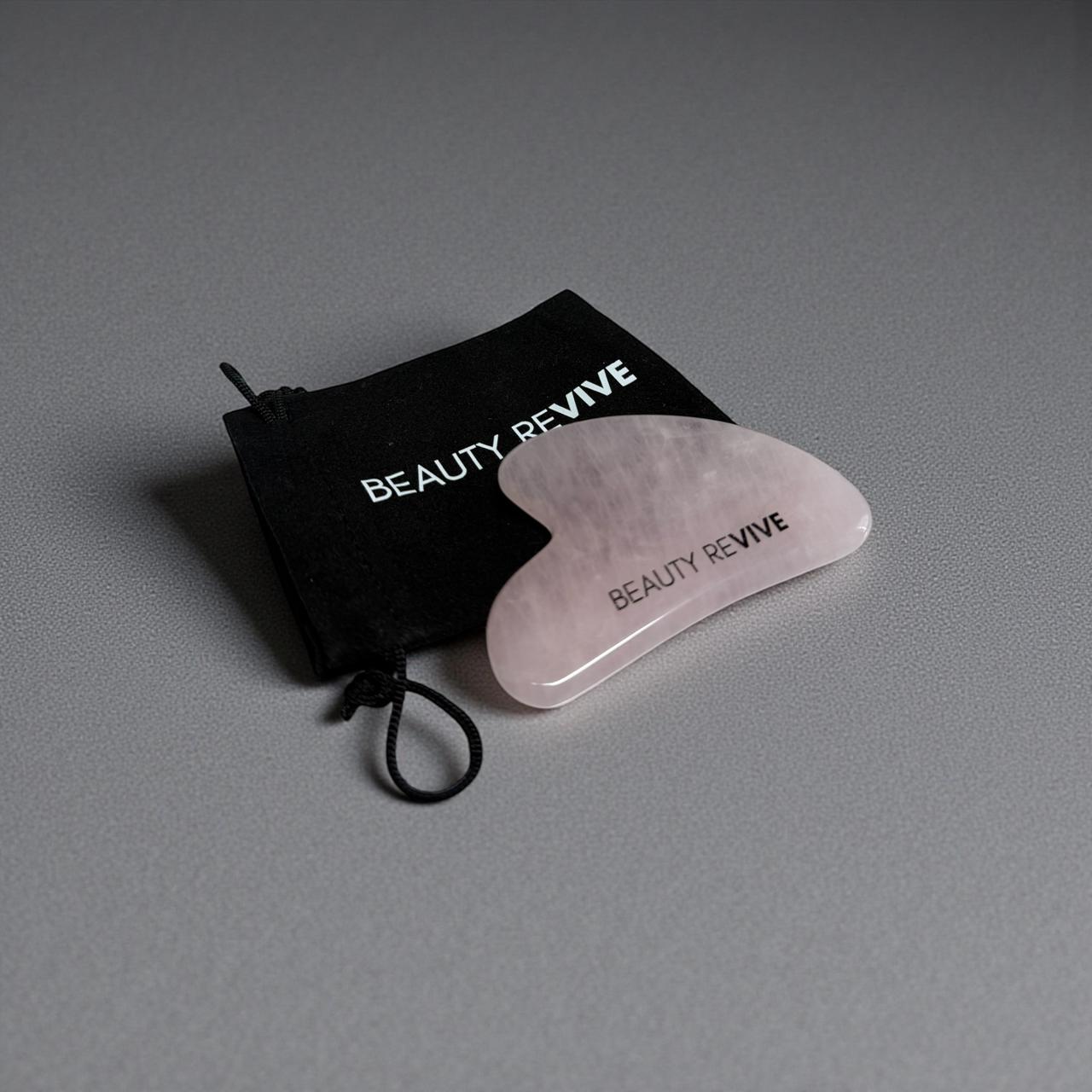 BEAUTY REVIVE Rose Quarts Gua Sha Tool