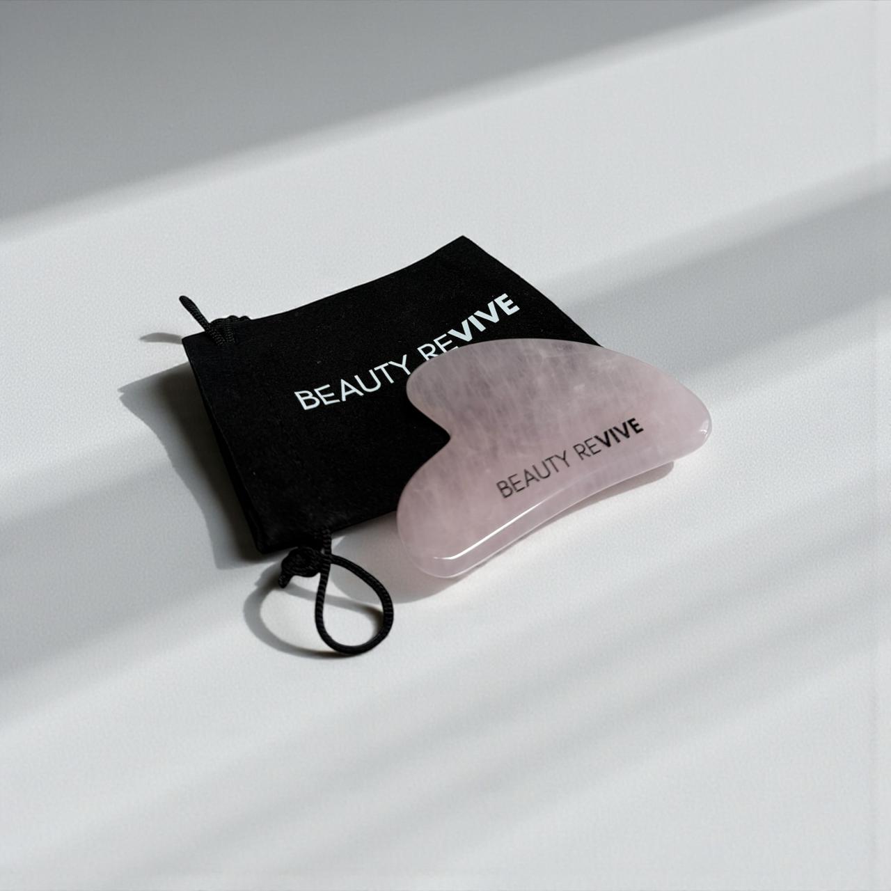 BEAUTY REVIVE Rose Quarts Gua Sha Tool
