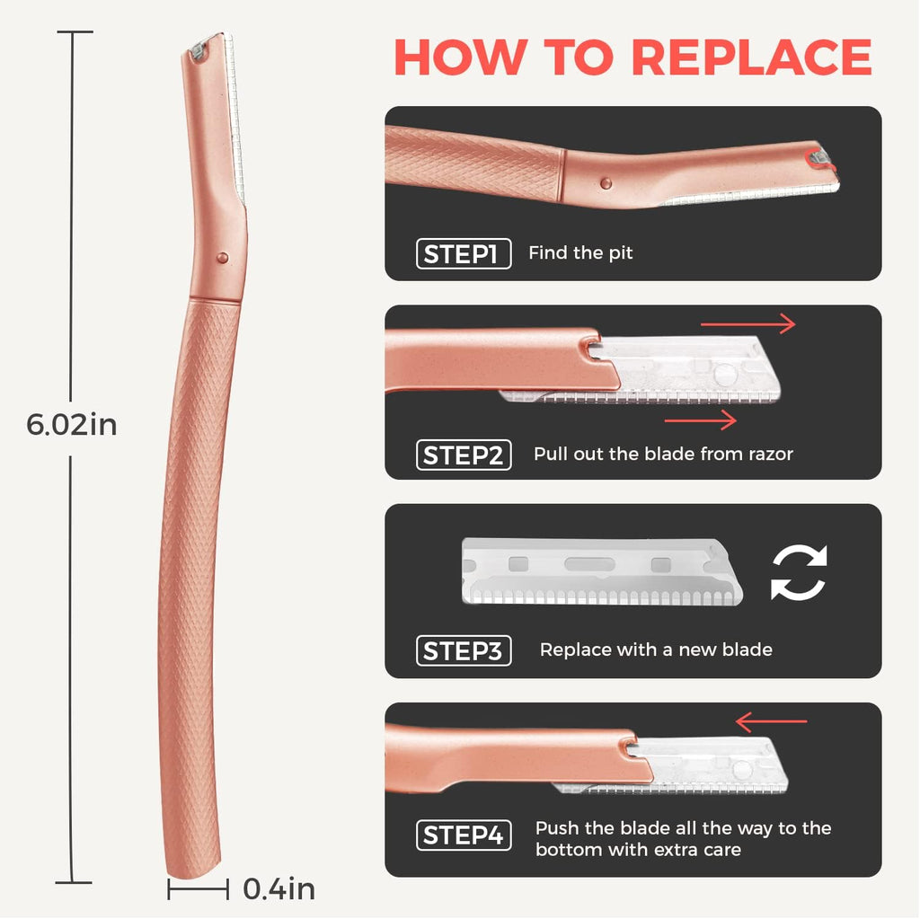 BEAUTY REVIVE Rose Gold Dermaplaning Facial Tool