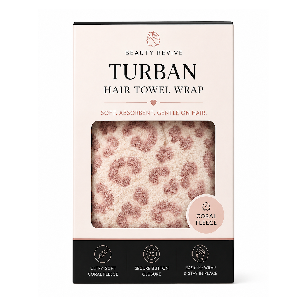 BEAUTY REVIVE Turban Hair Towel Wraps