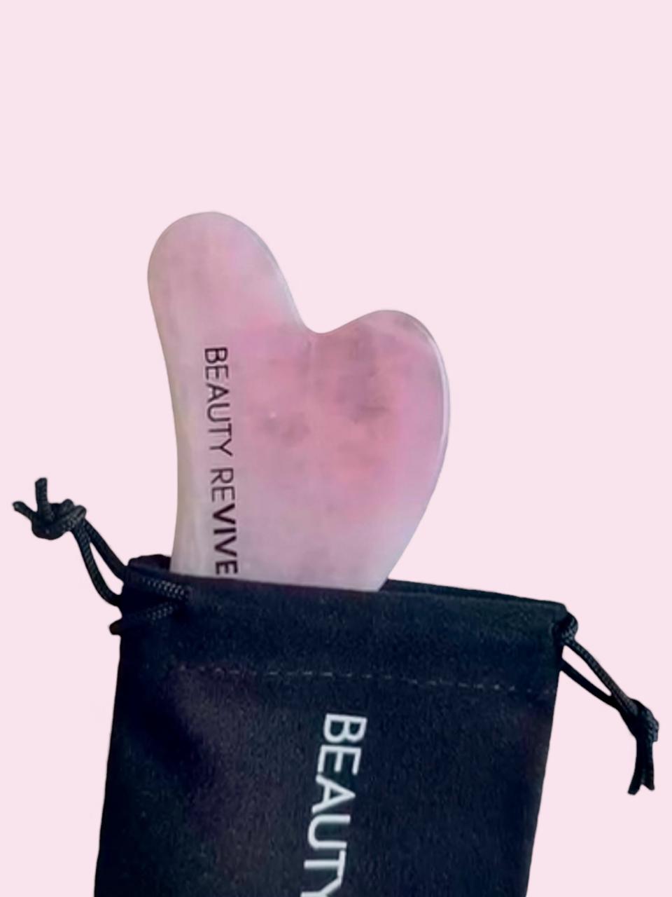 BEAUTY REVIVE Rose Quarts Gua Sha Tool