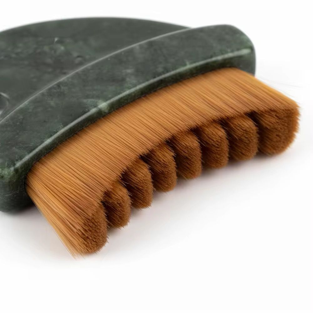BEAUTY REVIVE Jade Stone Lymphatic Facial Brush | Cooling Facial Sculpting Tool