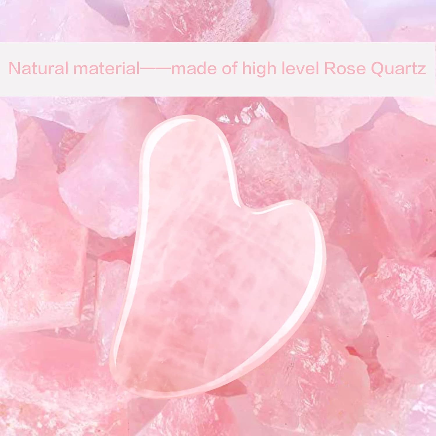 BEAUTY REVIVE Rose Quarts Gua Sha Tool