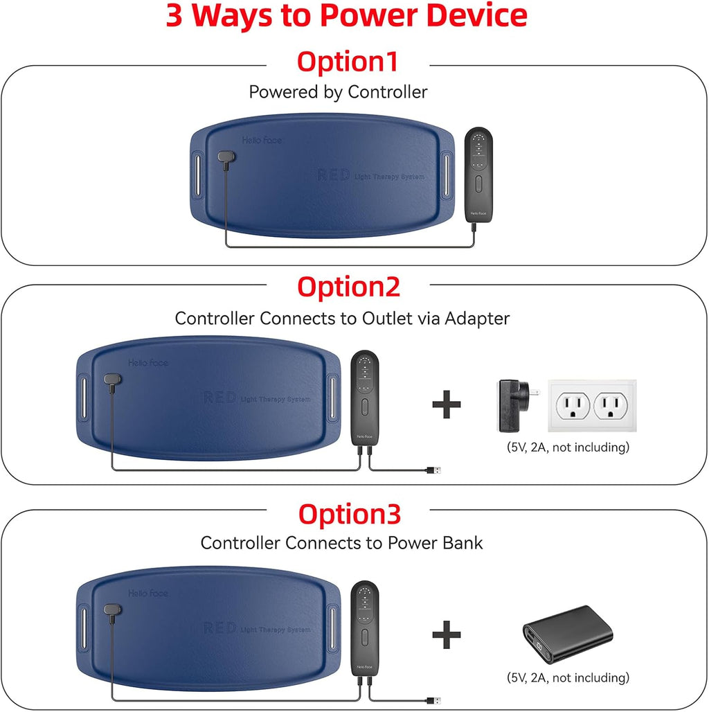 Hello Face 360 LED Chips Red Light Therapy Belt