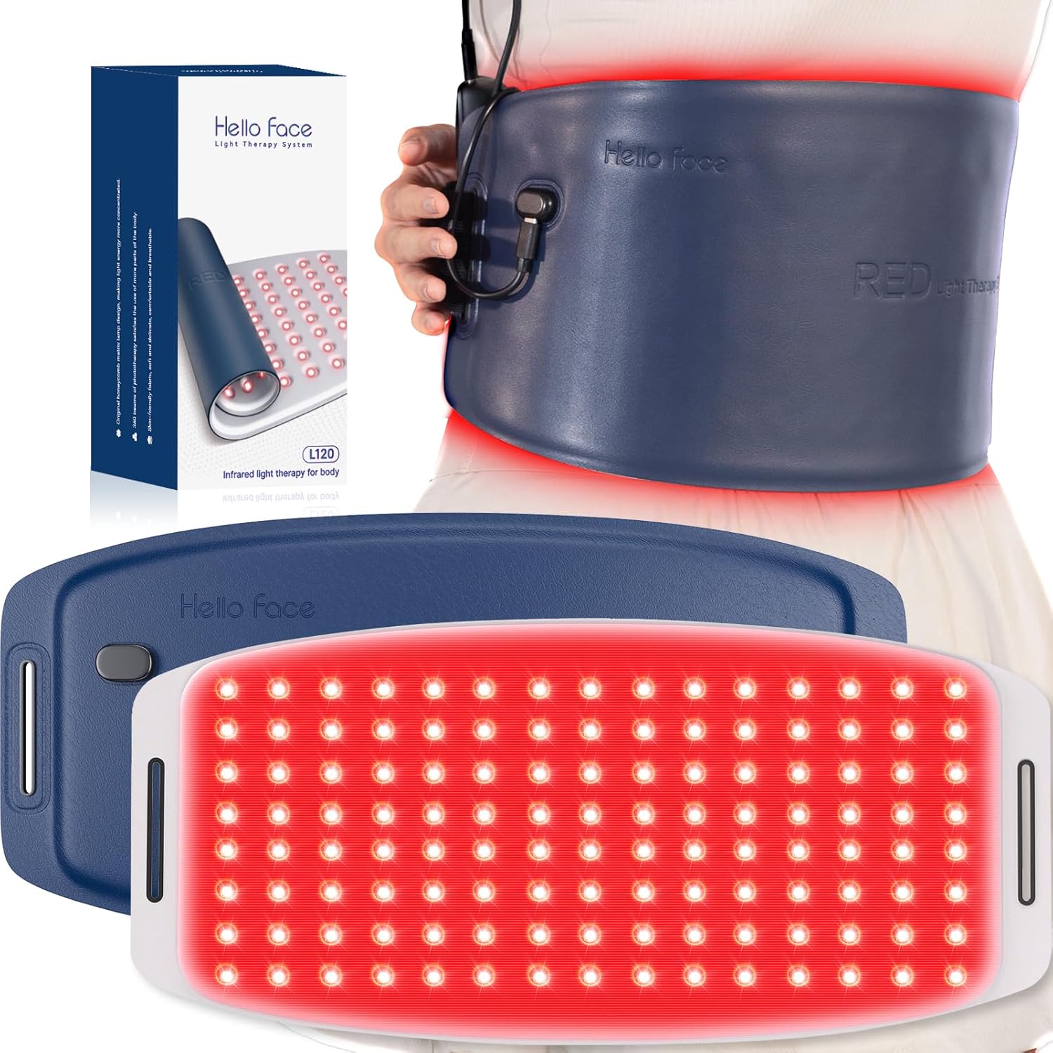Hello Face 360 LED Chips Red Light Therapy Belt