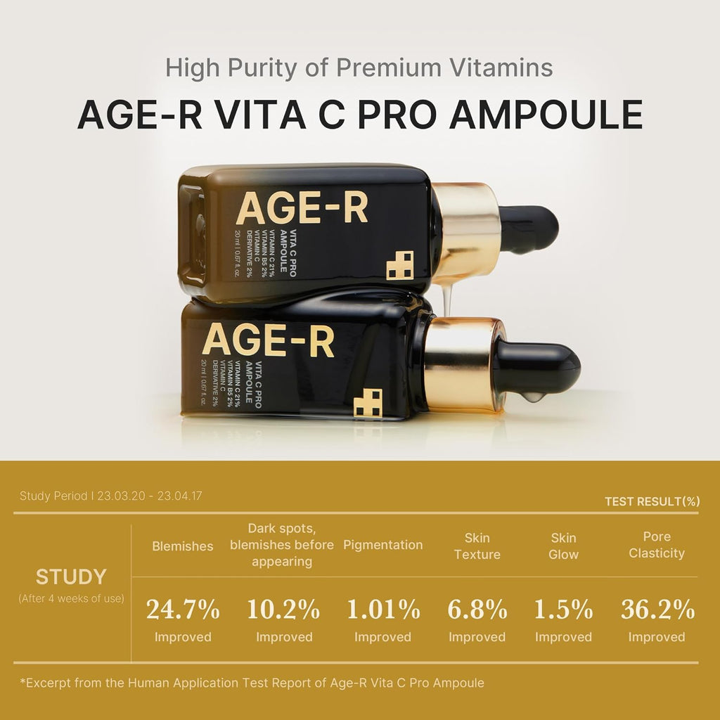 Medicube Age-R Vita C Pro Ampoule 20ml | Brightening Vitamin C Serum for Glowing Skin