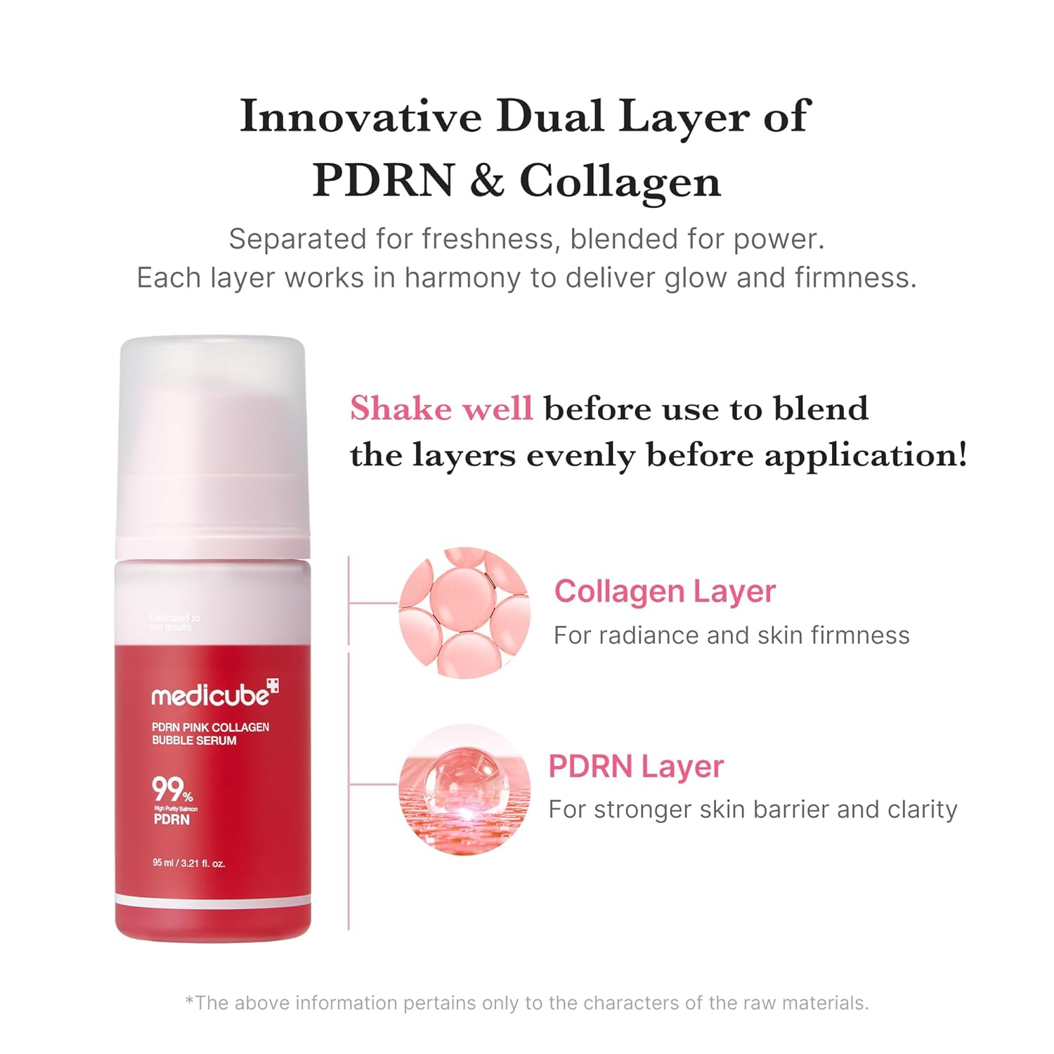 Medicube PDRN Pink Collagen Bubble Serum 95ml | Glow Boosting Regenerating Serum