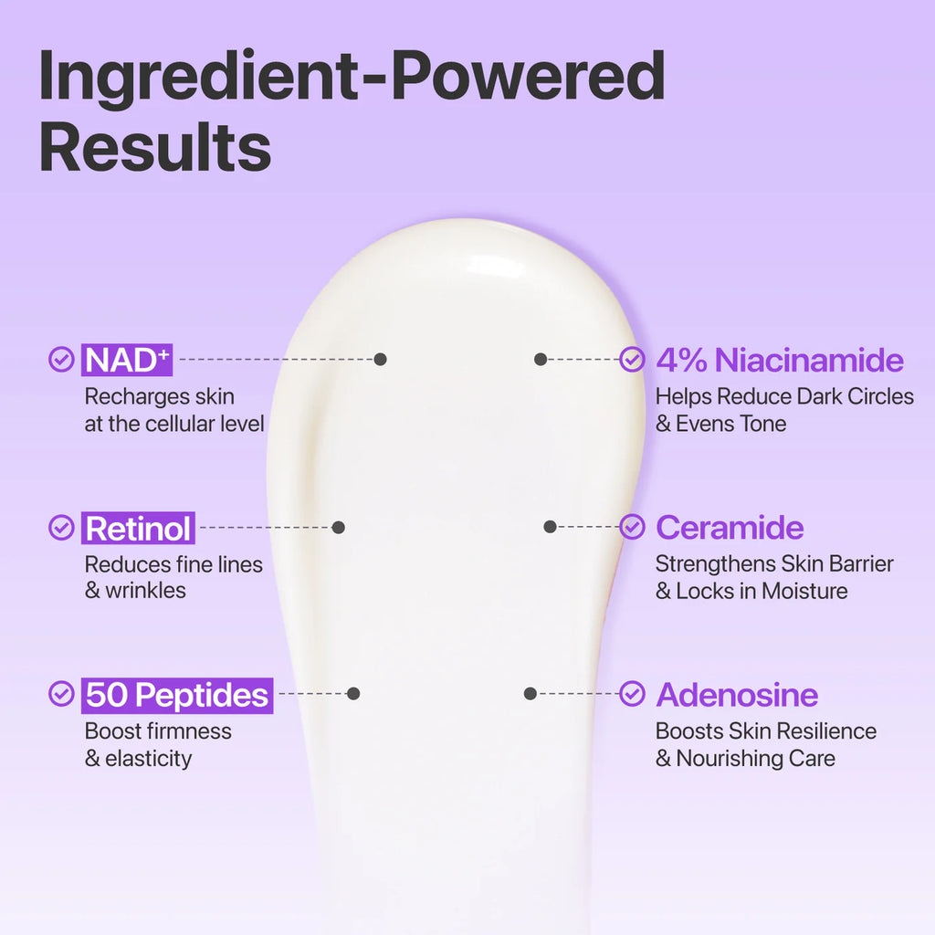 Numbuzin No.9 NAD+ Retinol Volumetox Eye Cream 10ml | Anti-Ageing Eye Treatment