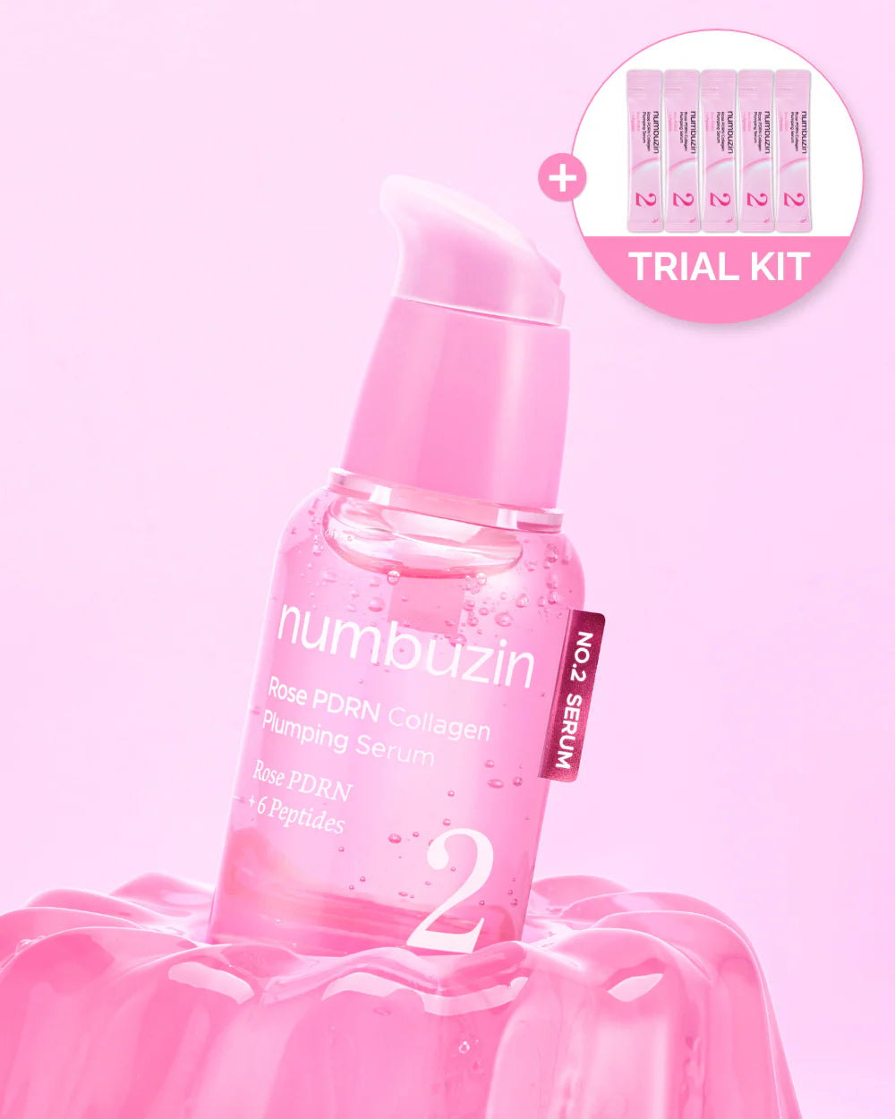 Numbuzin No.2 Rose PDRN Plumping Serum 30ml | Hydrating Anti-Ageing Serum